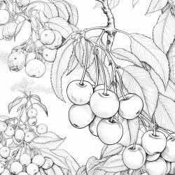 cherries in a beautiful garden