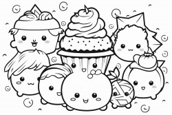 kawaii colouring book