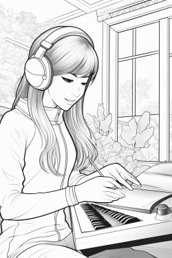 korean american 30 year old girl mixing audio for a concert