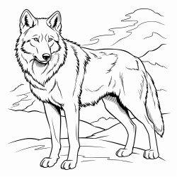 un lobo bueno animado
