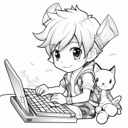 laptop keyboard mouse boy