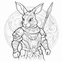 a warrior rabbit