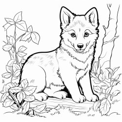 chien dans les bois