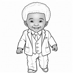 african american toddler boy in a suit