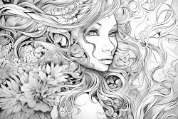 gowa kobiety odwrconej plecami