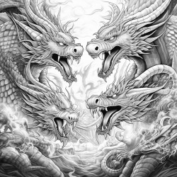dragons in battle