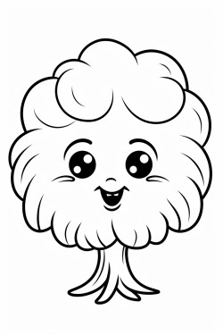 je veux un arbre avec un gland coloriage simple enfants