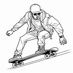 skateboarder grinds rail