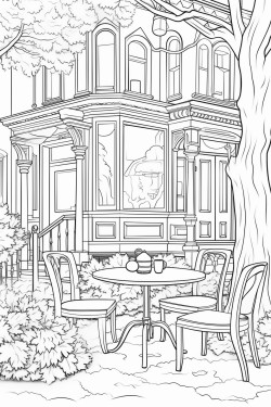 cozy fall coffee shop