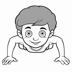 child doing pushups