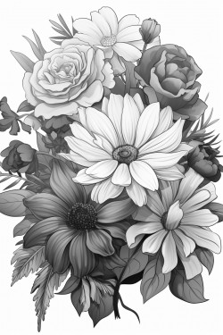 3 flowers in the vase