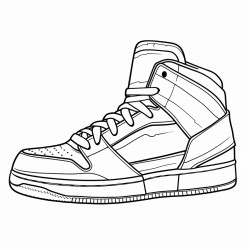 a vintagestyle leather basketball shoe with a cracked sole