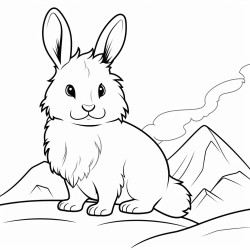 a cute icelandic arctic hare
