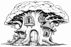 fantasy little tree house for a cute little fairy