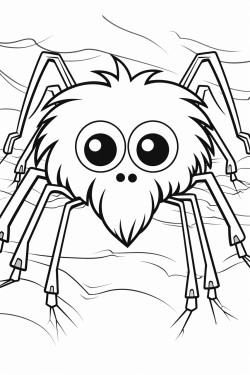 cut hairy spider with eight legs and eyeglasses