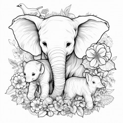 baby animals wearing flowers