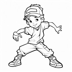 child is breakdancing