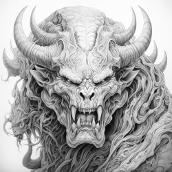 przeraajcy demon bardzo grony mroczny  symetryczny