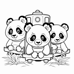 a train with pandas