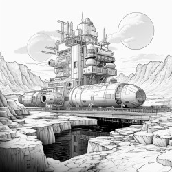 spacecraft in dock