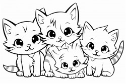 exactly 6 kittens playing