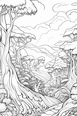 fantastical forest landscape