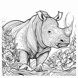 birthday zentagle style rhino and the message age like a fine rhino strong and unstoppable