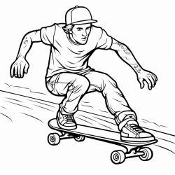 skateboarder grinds rail