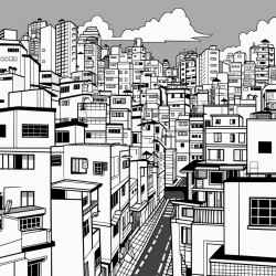 sao paulo street wall art  bold lines pop art