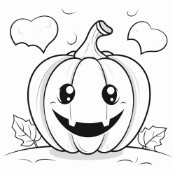 simple cute halloween colouring page