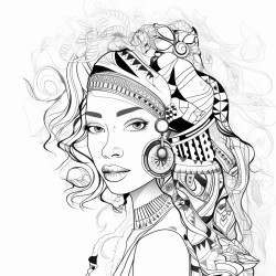 a women with every race and culture as fragents of her face