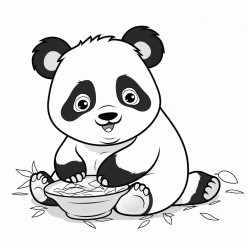 panda eating