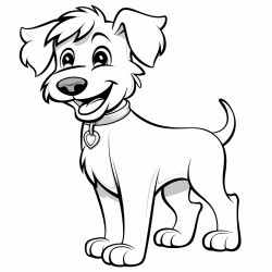 big short haired dog with tongue sticking out