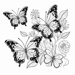 large print and stress relieving butterflies