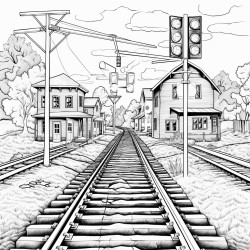 abandoned railroad crossing intersection