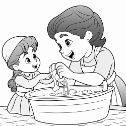art supplies humanized taking a bath