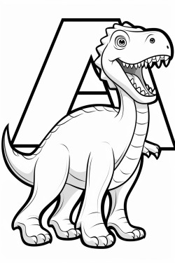 dinosaur shaped letter a