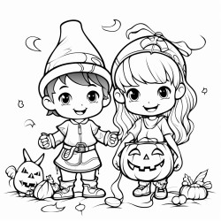 1 garon 4 ans et 1 fille 2 ans halloween