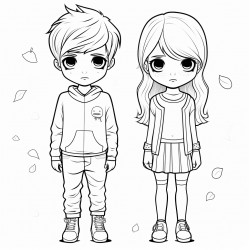 sad boy and girl