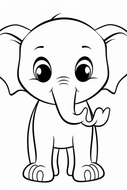 Cute elephant, big eyes