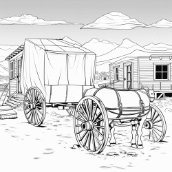 horse carriage, west and ghost towns