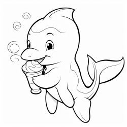 delfin con helado