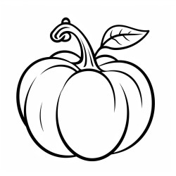 simple pumpkin with a stem
