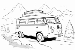 road trip coloring pages  for kids