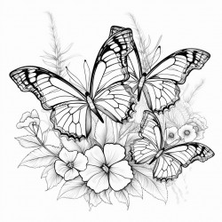 butterflies coloring page