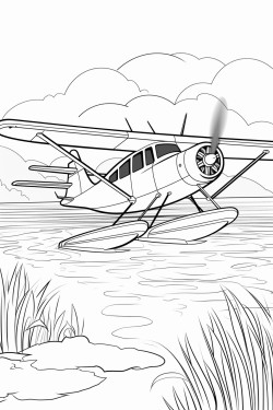 seaplane landing on water