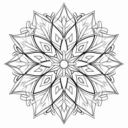 an intricate snowflake design with geometric patterns for a modern twist