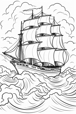 big boat in a storm