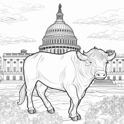 a bull in washington white house