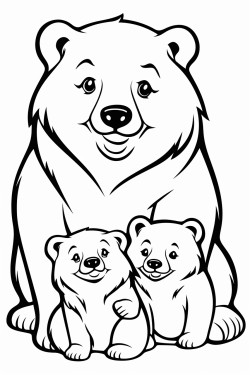 bear family in the room
